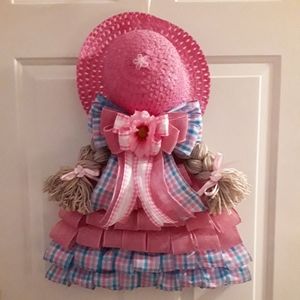 Adorable Pretty in Pink Country Girl Wreath